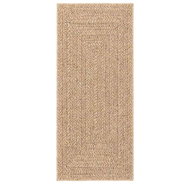 vidaXL Rug ZIZUR Beige 80x200 cm Jute Look Indoor and Outdoor