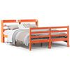vidaXL Bed Frame without Mattress Wax Brown 150x200 cm Solid Wood Pine