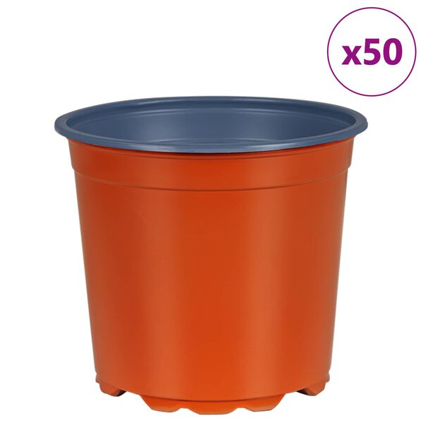 vidaXL Flower Pot 50 pcs Ceramic &Oslash; 15 x 13 cm Plastic