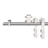 vidaXL Sliding Door Hardware Kit 200 cm Stainless Steel Silver