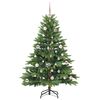 vidaXL Artificial Christmas Tree with 150 LEDs Green 150 cm PE and PVC