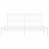 vidaXL Metal Bed Frame without Mattress with Headboard White 183x213cm