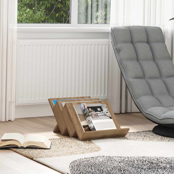 vidaXL Magazine Rack Artisan Oak 53 x 40 x 28.5 cm Engineered Wood