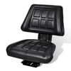 vidaXL Tractor Seat | Black | Steel | Universal | Height-Adjustable