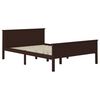 vidaXL Bed Frame without Mattress Dark Brown 160x200 cm Solid Wood