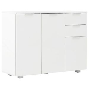 vidaXL Sideboard High Gloss White 107x35x80.5 cm