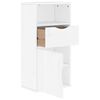 vidaXL Side Cabinet with Drawer ODDA White 40x24x79 cm Solid Wood Pine
