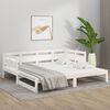 vidaXL Pull-out Day Bed without Mattress White 2x(90x200) cm