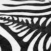 vidaXL Rug Black and White 120x170 cm Zebra Pattern Washable