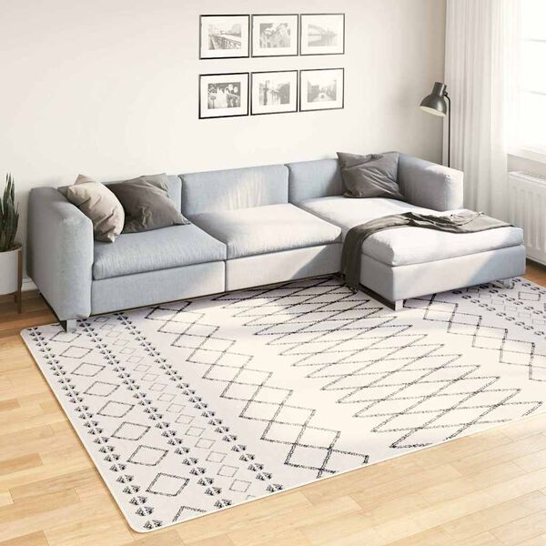 vidaXL Rug Washable 190x300 cm Black and White