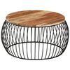 vidaXL Coffee Table Ø68 cm Solid Acacia Wood