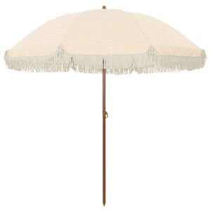 vidaXL Beach Parasol 205 x 205 x 210 cm Polyester and Steel Round