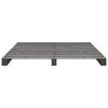 vidaXL Pallet Bed Frame without Mattress Grey 200x200cm Solid Wood