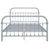 vidaXL Bed Frame without Mattress Grey Metal 140x200 cm
