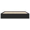 vidaXL Bed Frame without Mattress Black 200x200 cm Engineered Wood