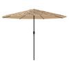 vidaXL Garden Parasol with Steel Pole Brown 324x324x247 cm