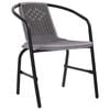 vidaXL Garden Chairs 8 pcs Plastic Rattan and Steel 110 kg
