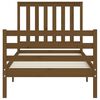 vidaXL Bed Frame without Mattress Honey Brown Single Solid Wood