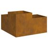vidaXL Garden Planter Rusty 80 x 80 x 48 cm Weathering steel