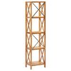 vidaXL 5-Tier Shelf 40x30x163.5 cm Solid Oak Wood