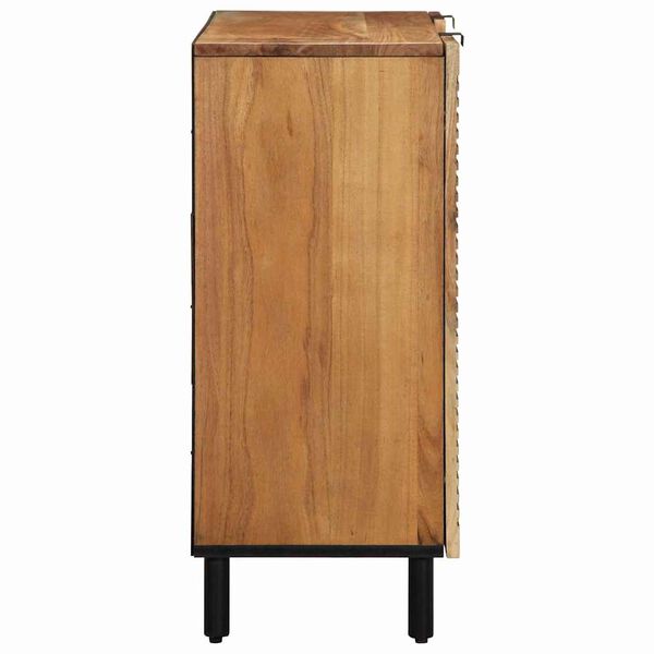 vidaXL Sideboard with Door Natural 90 x 33.5 x 75 cm Solid Acacia Wood