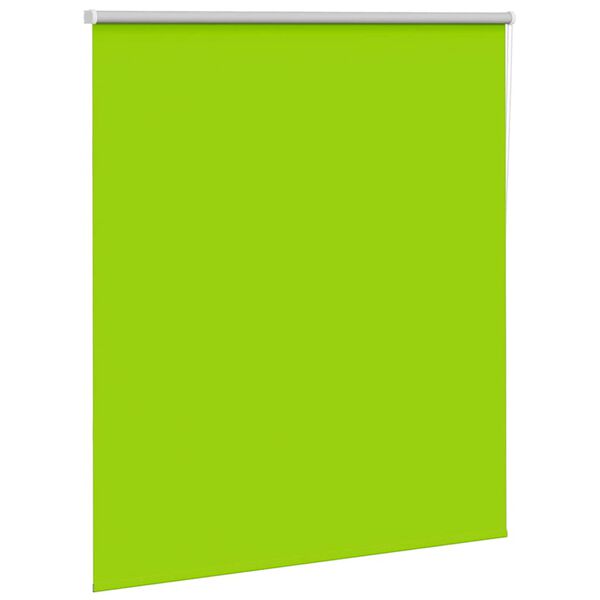 vidaXL Roller Blind Blackout Leaves Green 135x130 cm Fabric Width 131.6 cm Polyester