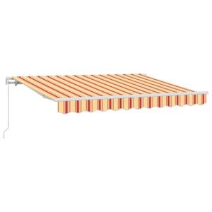 vidaXL Retractable Awning Manual Yellow 350 x 200 cm Fabric