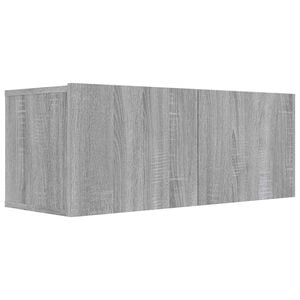vidaXL TV Cabinet Grey Sonoma 80x30x30 cm Engineered Wood