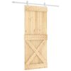 vidaXL Sliding Door with Hardware Set 85x210 cm Solid Wood Pine
