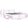 vidaXL Bed Frame with Headboard without Mattress Black 160x200 cm