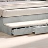 vidaXL Bed Drawers Concrete Grey 200 x 36.5 x 16.5 cm Engineered Wood