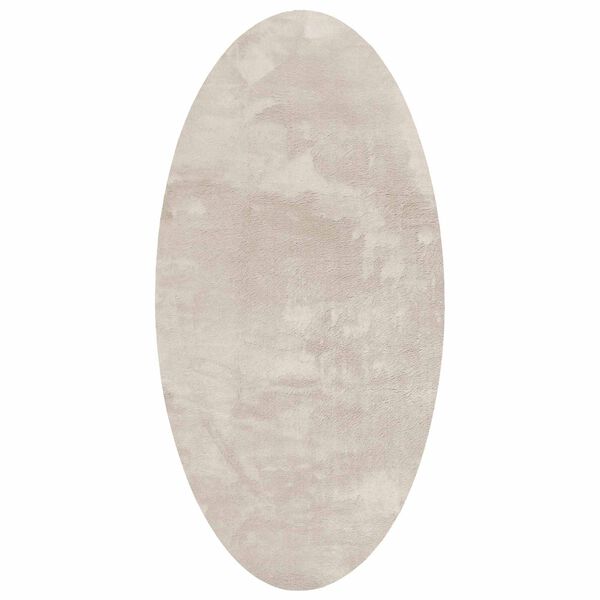 vidaXL Area Rugs Oval HUARTE Beige 80 x 150 cm 100% Polyester