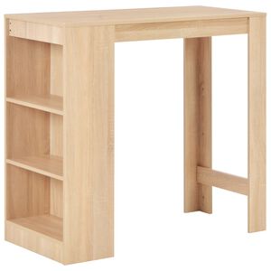 vidaXL Bar Table | Oak | Engineered wood | Medium | Bar Table | Rectangular