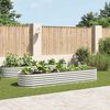 vidaXL Garden Raised Bed 320x80x44 cm Galvanised Steel Silver