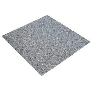 vidaXL Carpet Tile Light Grey 50 x 50 cm 36 pcs PP and Bitumen