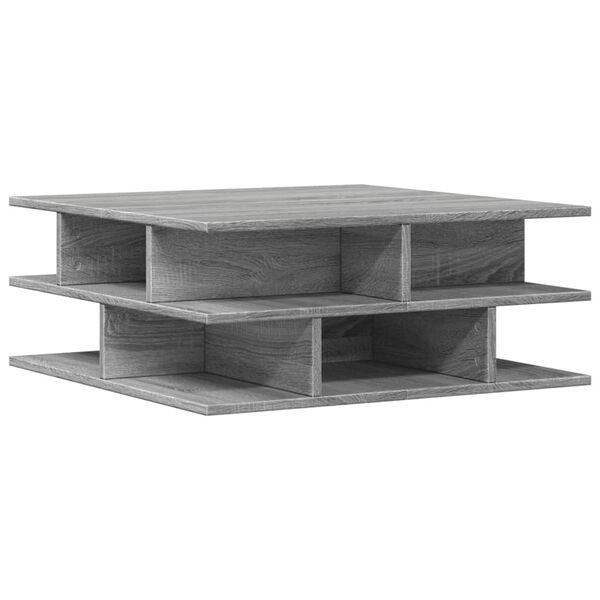 vidaXL Coffee Table Grey Sonoma 70x70x29 cm Engineered Wood