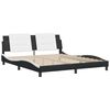 vidaXL Bed Frame without Mattress "Zadar" Black and White 180x200 cm Super King Faux Leather