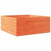 vidaXL Garden Planter Wax Brown 110x110x46 cm Solid Wood Pine