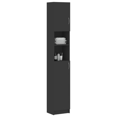vidaXL Bathroom Cabinet Grey 32x25.5x190 cm Engineered Wood