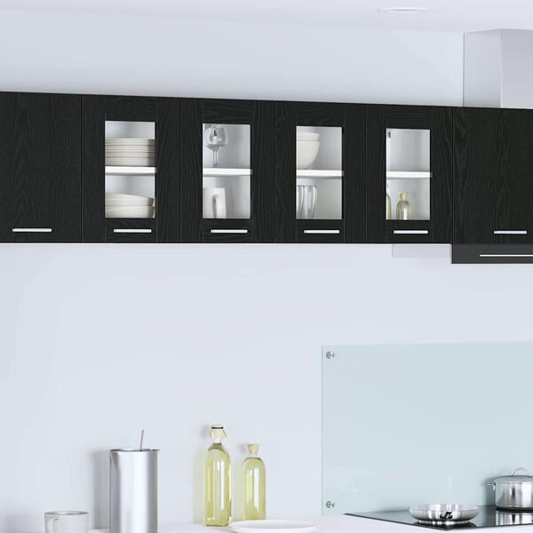 vidaXL Hanging Cabinet Black Oak 60 x 31 x 40 cm Engineered Wood