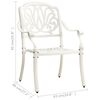 vidaXL Garden Chairs 2 pcs Cast Aluminium White
