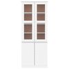 vidaXL Glass Display Cabinet ALTA White 77x35x186.5 cm Solid Wood Pine