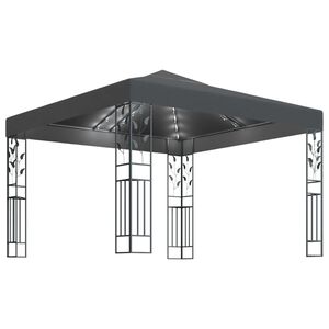 vidaXL Gazebo | Anthracite | Powder-coated steel, Polyester with PA coating