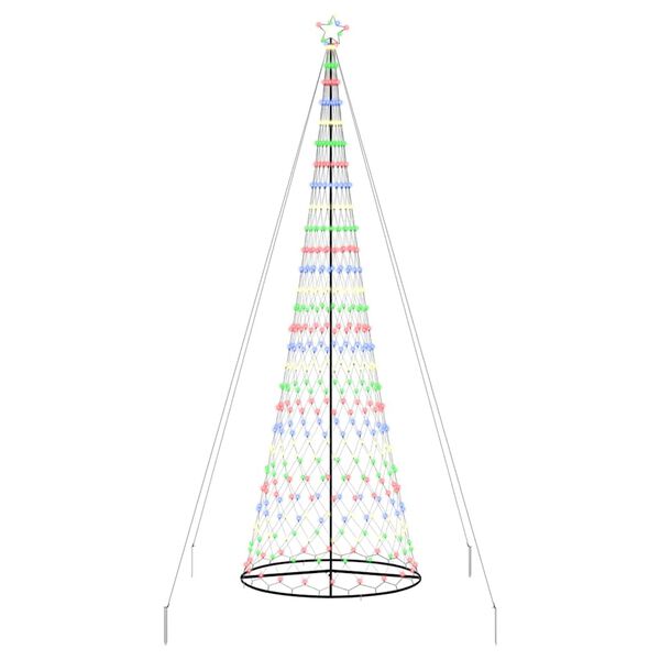 vidaXL LED Christmas Tree Multicolour 160 x 160 x 500 cm Metal