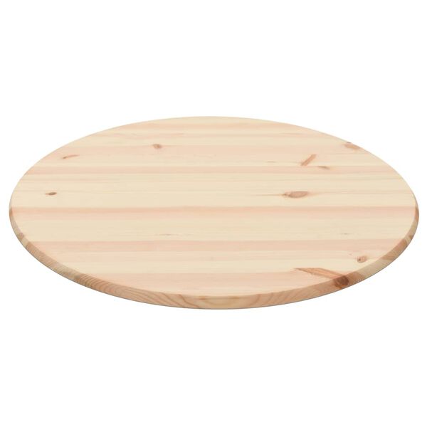 vidaXL Table Top Natural Pinewood Round 25 mm 90 cm