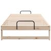 vidaXL Bed Frame Brown 100 x 210 cm Solid Pine Wood