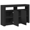 vidaXL Sideboard with LED Lights Black 115.5x30x75 cm