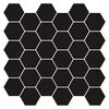 vidaXL Hexagon Tile 20 pcs Black 30 x 30 cm Polyurethane and PET