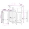 vidaXL 5 Piece Bar Set Solid Wood Pine