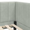 vidaXL Corner Bed Frame Light Grey 80 cm x 200 cm Velvet